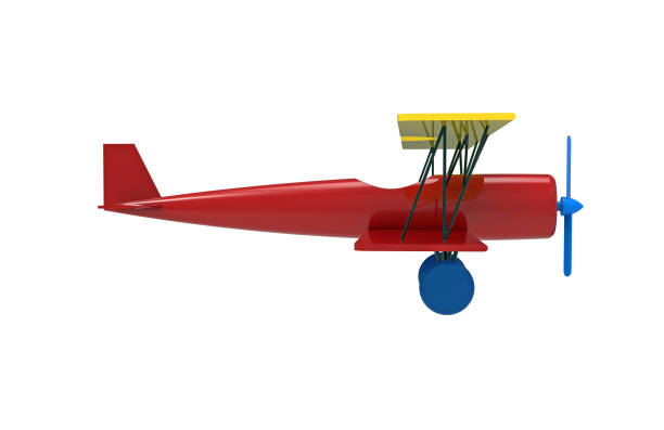istock Airplane, wooden toy, 3d rendering 1146112709