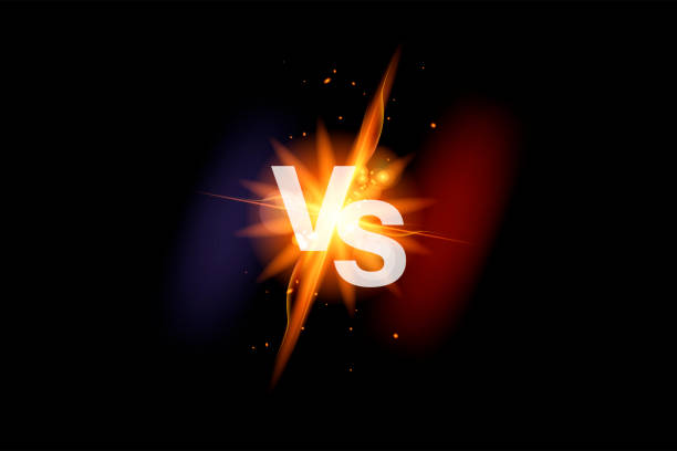 istock Vs versus battle sport background. Versus fight icon with fire. Vs duel icon. Vector 1146113255