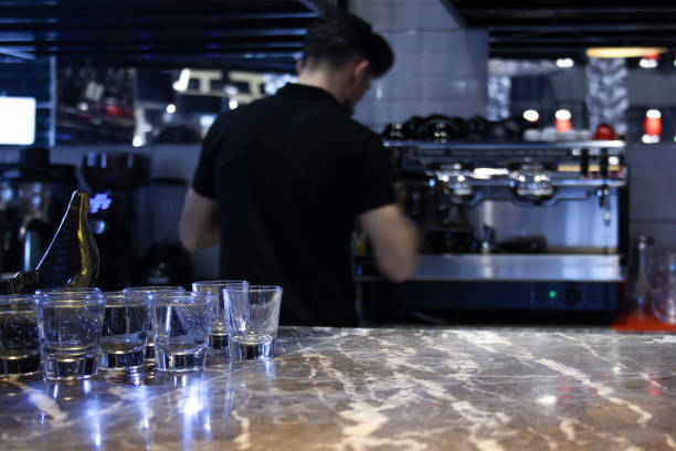 istock coffee shop, people are making coffee by coffee machine 1146114769