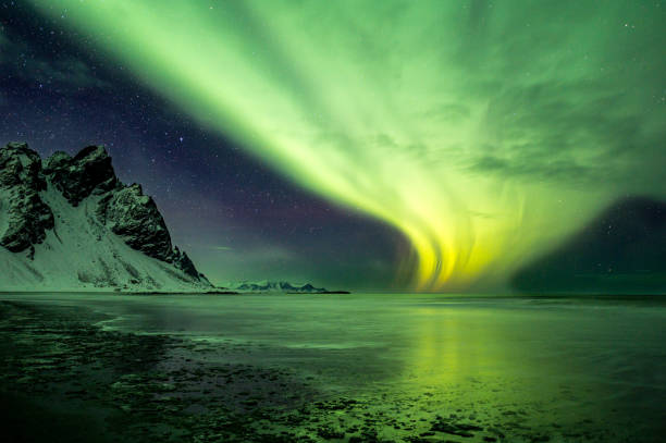 Icelandic Northern Lights stock photo