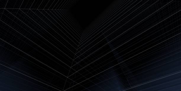 istock 3D illustration architecture building perspective lines 1146132283