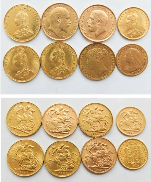 Gold sovereign coin collection 1885-1913