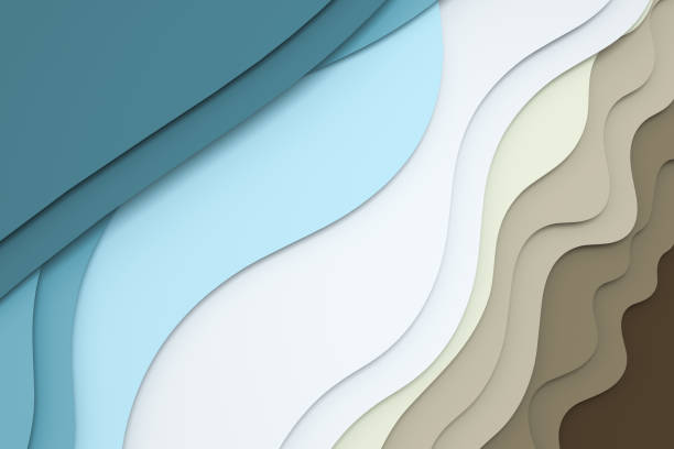 istock 3d rendering, multilayer paper cut illustration background. 1146137395
