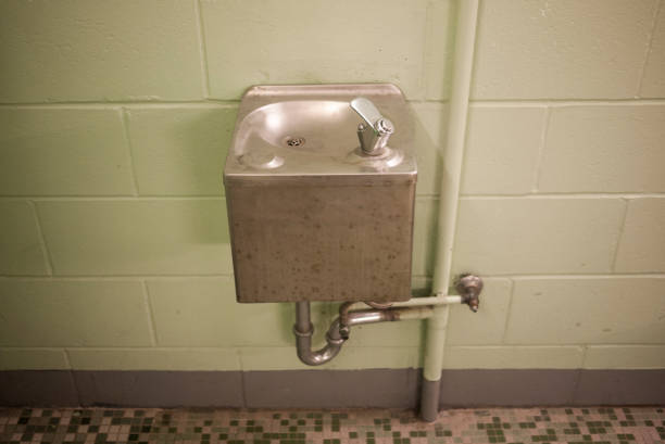 Old metal water fountain