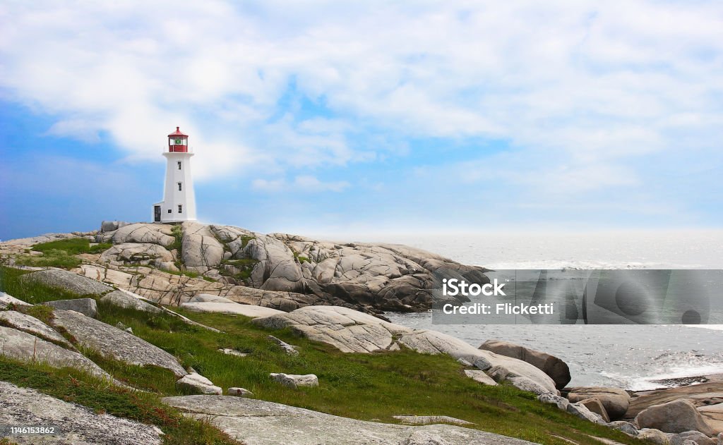 Peggy's Cove, Nova Scotia, Canada Peggy's Cove is one of the landmarks and tourist attraction on the East coast of Canada. Halifax Regional Municipality - Nova Scotia Stock Photo