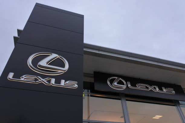 Lexus dealership showroom stock photo