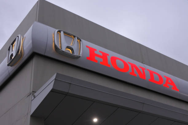 Honda dealership showroom stock photo