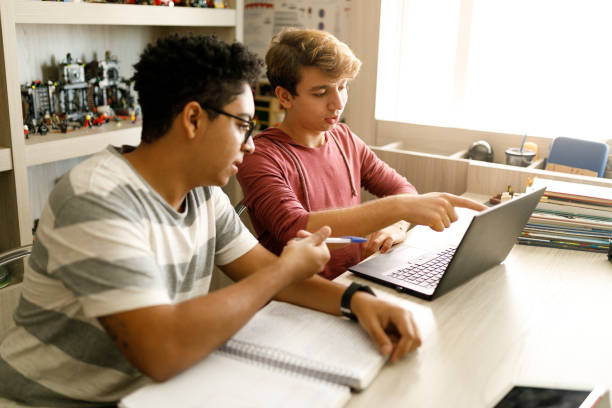 istock Teenage boys studying together 1146172814