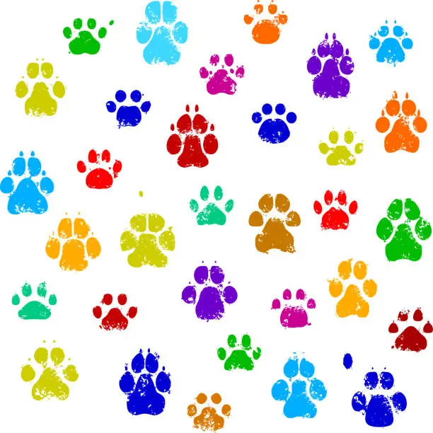 Vector illustration of Paw Prints