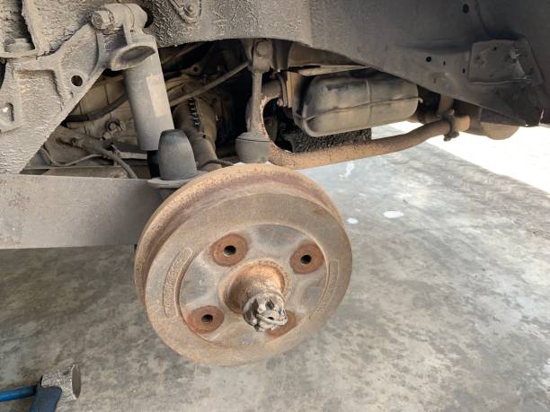 istock Car brake drum without rim 1146176460