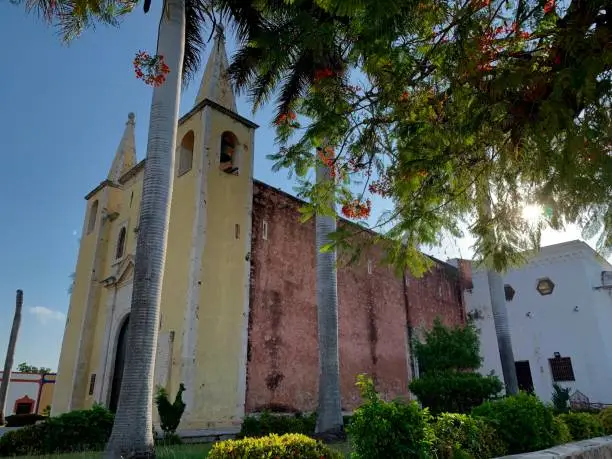 Seventeenth-century church in the neighborhood of Santalucia in southeastern Mexico