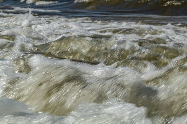 istock Baltic Sea ​​waves in motion blur. Can be used as background. 1146178820