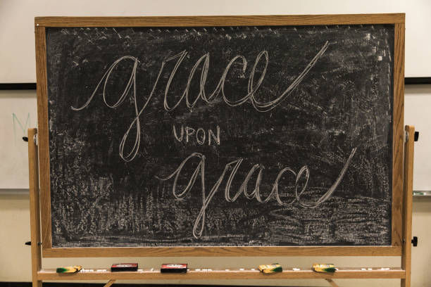 istock Grace upon Grace Written on Chalkboard 1146184864