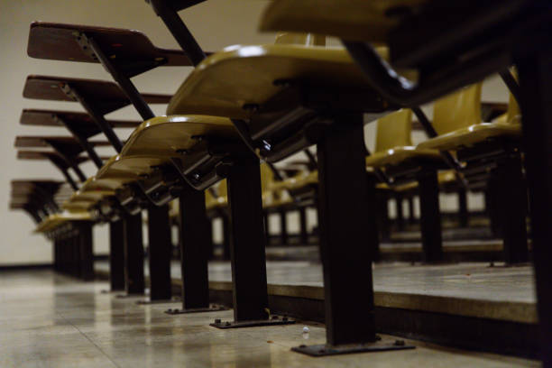 istock Close-up of classroom seats in lecture hall 1146185387