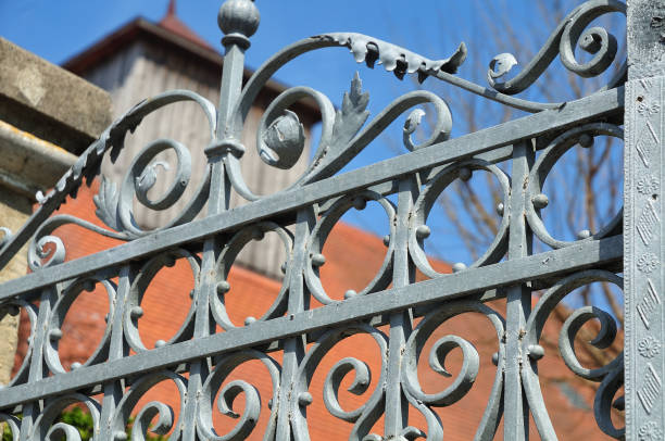 istock detail of an old wrought iron gate 1146186099