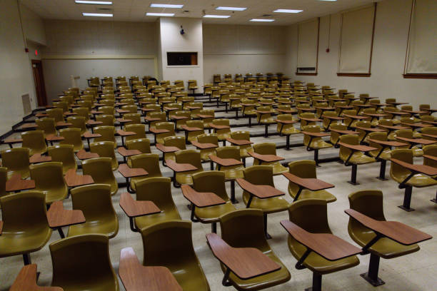 Empty Lecture Hall at a University Empty Lecture Hall at a University lecture hall photos stock pictures, royalty-free photos & images