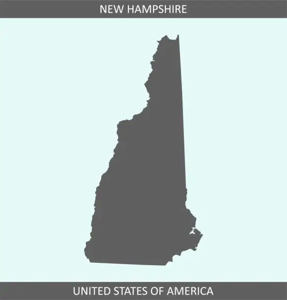 Vector illustration of New Hampshire state map outline