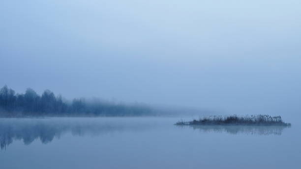 istock Misty morning on the lake. 1146191780