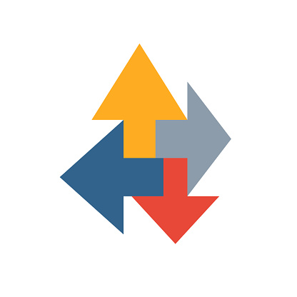 Synergy Output Vector Sign Output Synergy Concept Arrows Stock Illustration - Download ...