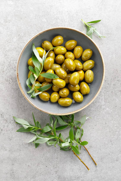 istock Green olives in a bowl 1146197786