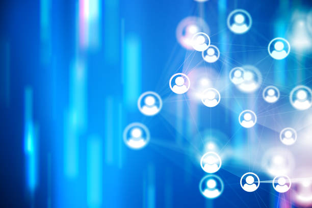 istock Social Network Connections icons on colourful backgrounds 1146198946