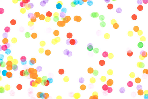 istock Bright multicolored confetti isolated on white background. 1146210602