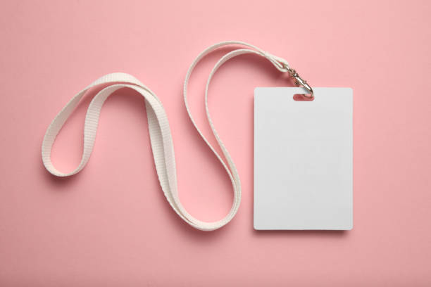 istock Business conference badge on pink background, name tag 1146217777