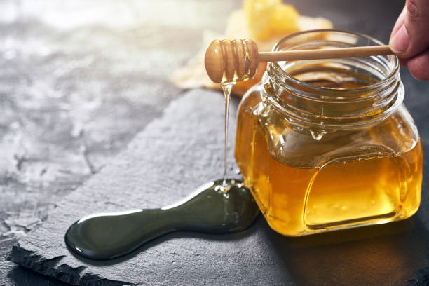 istock Jar of lavender honey 1146217817