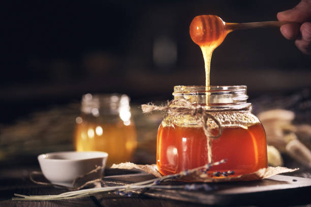 istock Honey products on wooden table 1146219043