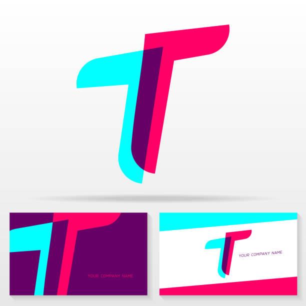 vektorové znaménko písmeno t - znak vektoru zásob. - písmeno t stock ilustrace