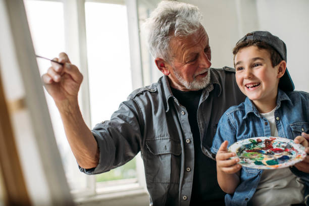 istock Painting with grandpa 1146222801