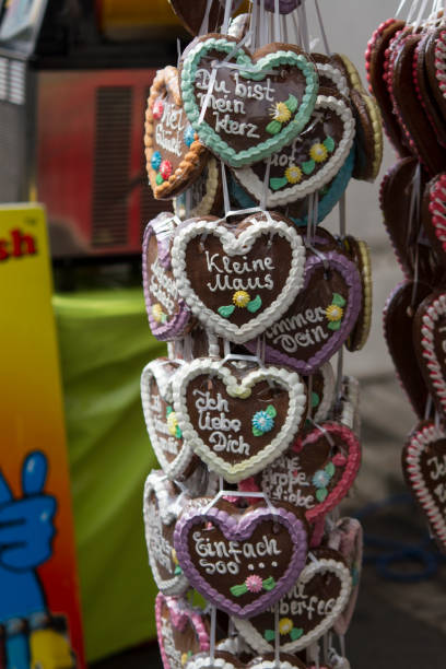 istock Gingerbreads hearts on the fairground 1146233204