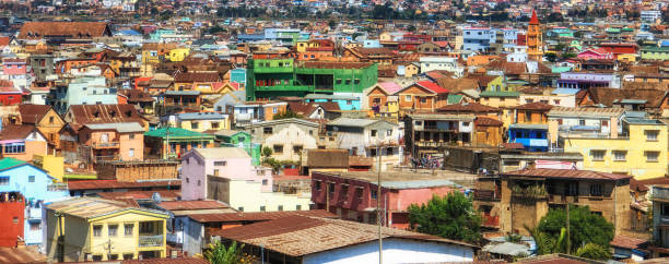 áfrica do sul: vizinhança de soweto - panoramic landscape south africa cape town - fotografias e filmes do acervo