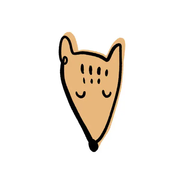 Vector illustration of Vector cute fox face