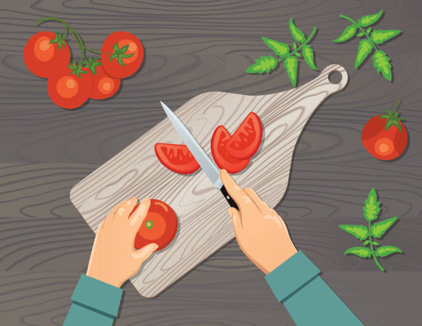 23,662 Cutting Vegetables Illustrations & Clip Art - iStock | Woman cutting  vegetables, Man cutting vegetables, Chef cutting vegetables