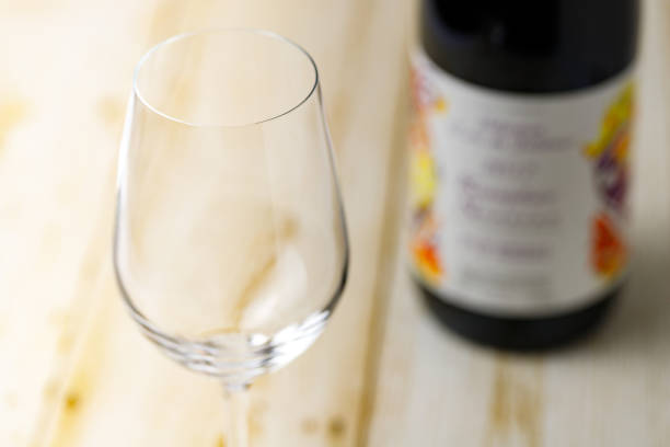 Wine glass and bottle
