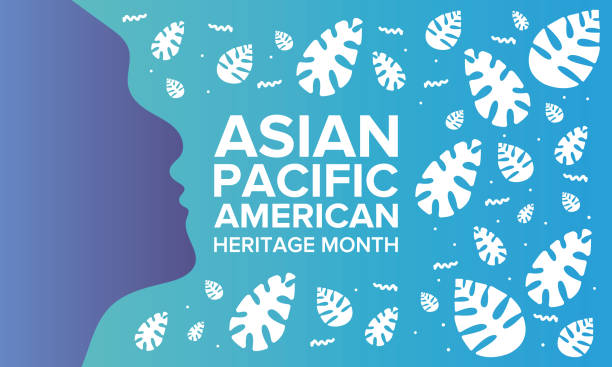 illustrazioni stock, clip art, cartoni animati e icone di tendenza di mese del patrimonio americano del pacifico asiatico. celebrato a maggio. celebra la cultura, le tradizioni e la storia degli asiatici americani e degli isolani del pacifico negli stati uniti. poster, carta, striscione e sfondo. illustrazione vettoriale - storia sociale