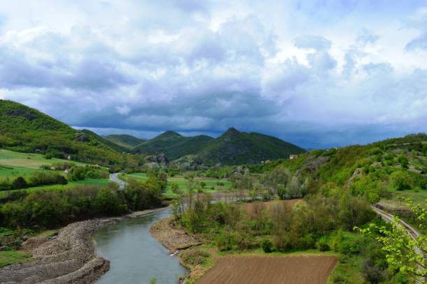 istock spring landscape in front of the rain 1146237677