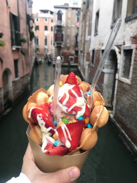 istock Waffle with toppings, ice cream and fruit 1146238750