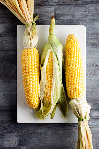 Corn - Crop, Corn, Corn On The Cob, Cut Out, Freshness,Raw Food, Sweet Food, Vegetable,Fresh corn