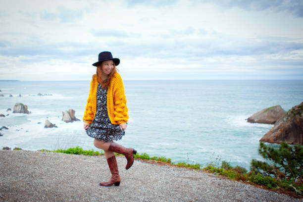 Female tourist travels alone