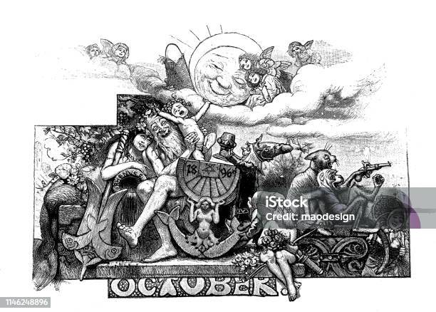 Fairy Tale October Stock Illustration - Download Image Now - 1886, 19th Century, 2019