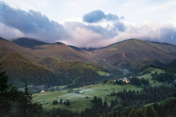 istock Scenic summer mountains view with cloudy sky. Carpathians 1146248975