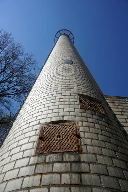istock Brick-lined chimney from an old heating plant in Germany 1146251916
