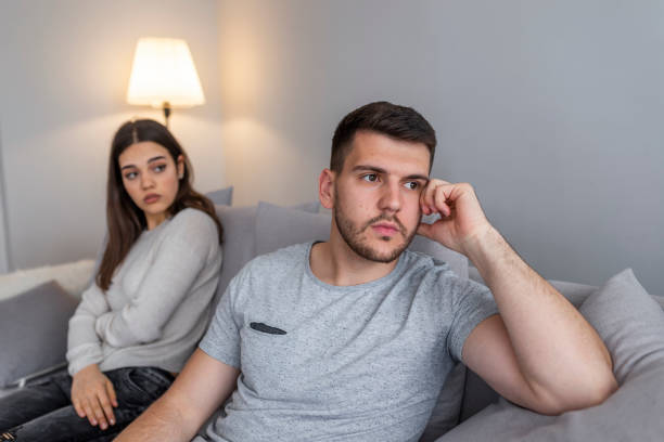 istock Couples who are fighting Disappointed in love. 1146256903