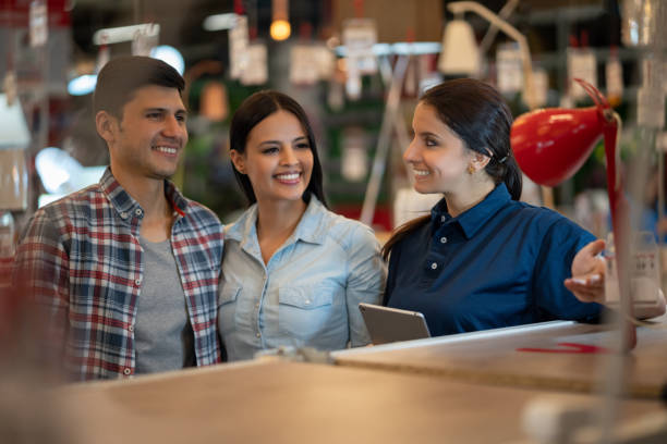 istock Young couple shopping at a home improvement store 1146258157