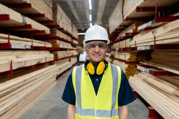 istock Portrait of a man working at a construction warehouse 1146259213