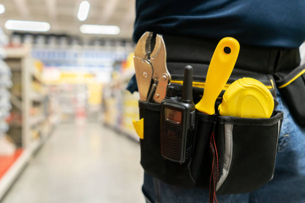 Contractor shopping for supplies at a home improvement store Close-up on a contractor shopping for supplies at a home improvement store hardware store stock pictures, royalty-free photos & images