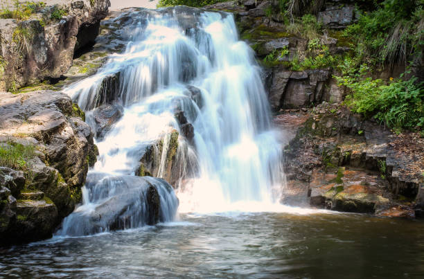 istock Draganov Vir waterfall in the protected area called Arbinje on Old mountain, long exposure 1146260492