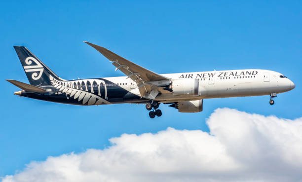 air new zealand boeing 787 - boeing 787 air vehicle airplane imagens e fotografias de stock